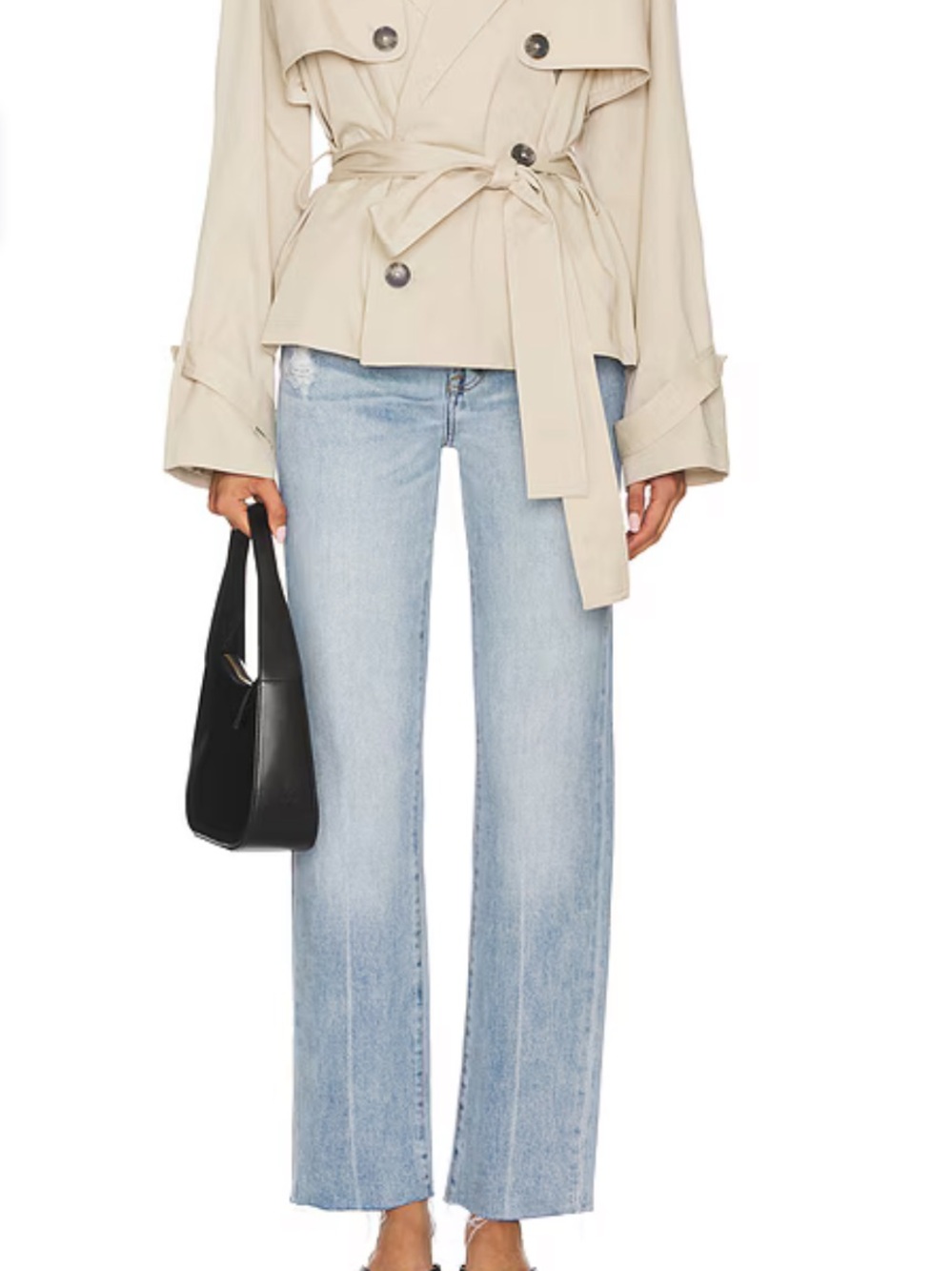 pistola Light Wash High-Rise Straight Jeans
